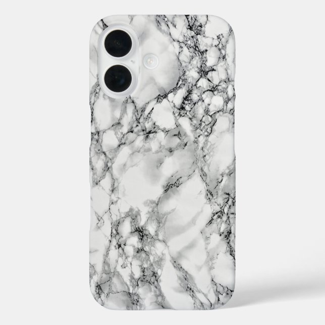 White Marble Stone Case-Mate iPhone Case (Back)