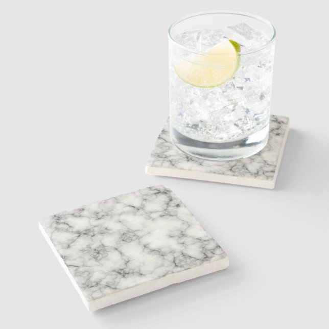 White Marble Stone Coaster (Side)