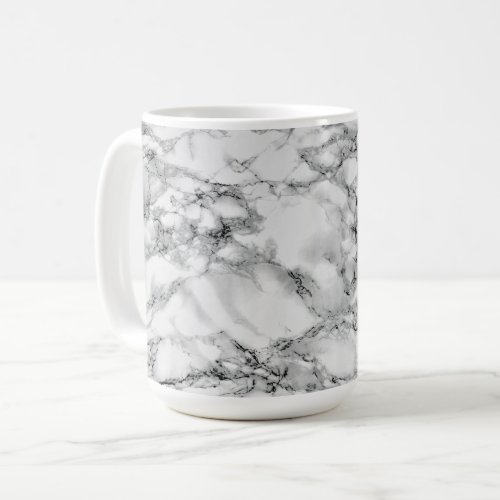 White Marble Stone Coffee Mug _ Modern