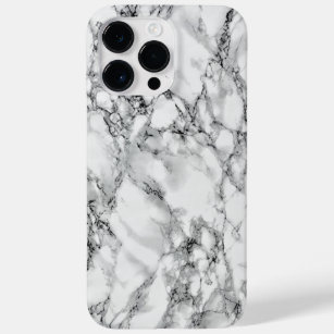 White Marble Stone Design Modern Case-Mate iPhone 14 Pro Max Case