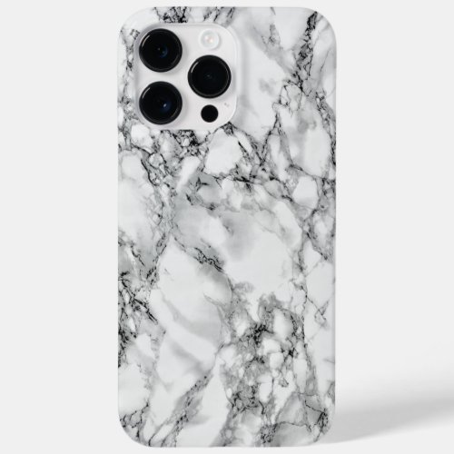 White Marble Stone Design Modern Case_Mate iPhone 14 Pro Max Case