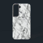 White Marble Stone Design Samsung Galaxy S22 Case<br><div class="desc">Trendy White Marble Stone</div>