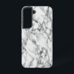 White Marble Stone Design Samsung Galaxy S22 Case<br><div class="desc">Trendy White Marble Stone</div>