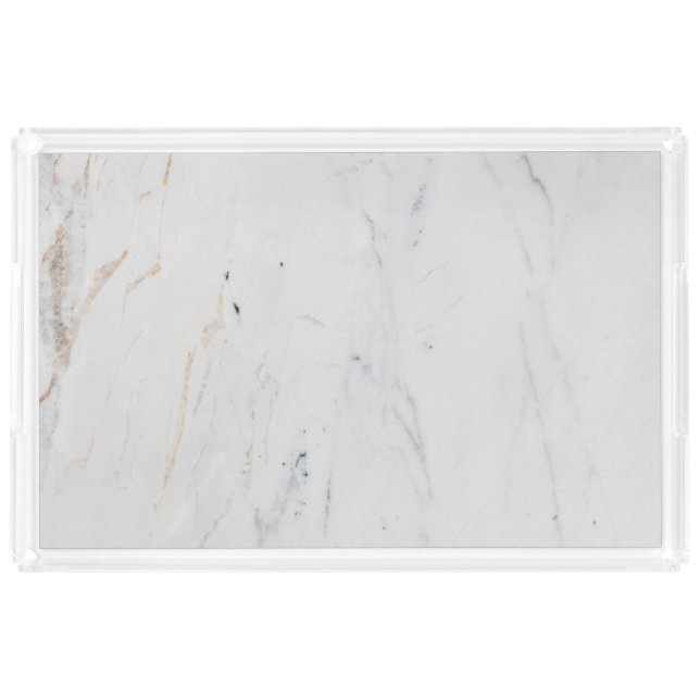 White Marble Stone Extra-Large Tray (Front)