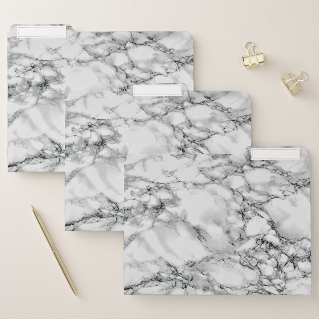 White Marble Stone File Folder (Set)