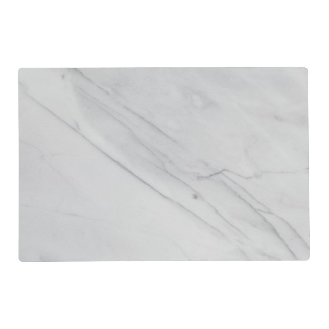 White marble Stone Grey Laminated Placemat (Front)
