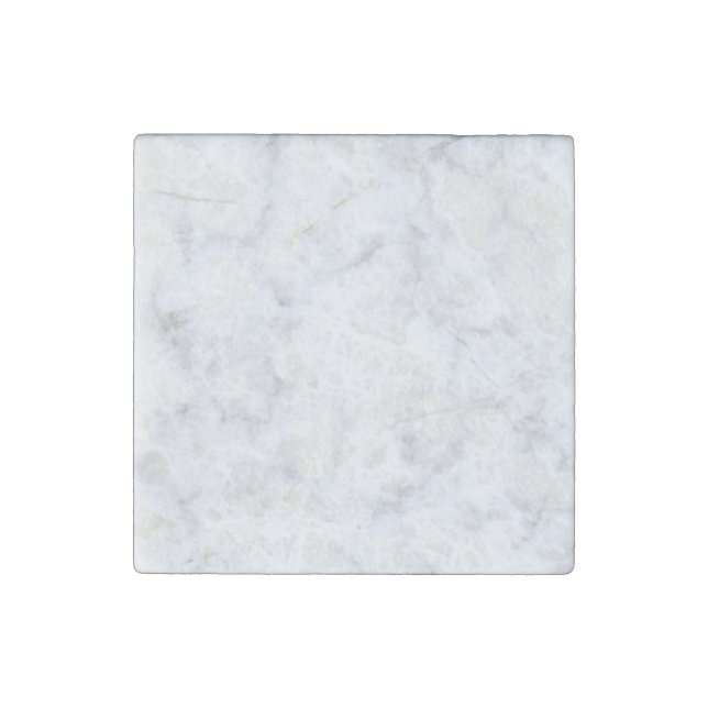White Marble Stone Magnet (Front)