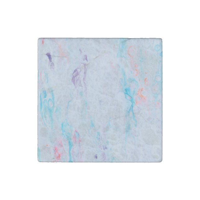 White Marble Stone Magnet (Front)