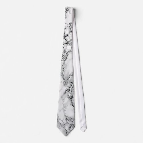 White Marble Stone Neck Tie