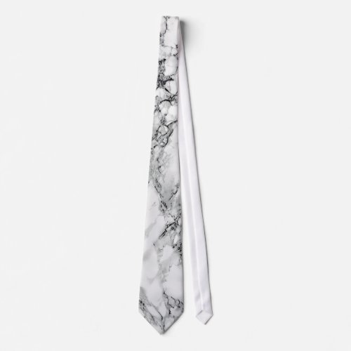 White Marble Stone Neck Tie