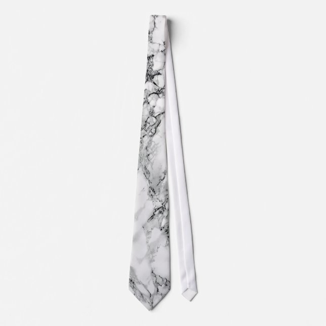 White Marble Stone Neck Tie (Front)