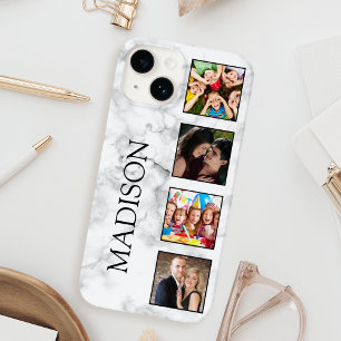 White Marble Stone Pattern Case-Mate iPhone 14 Case