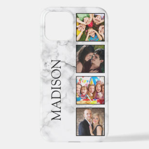 White Marble Stone Pattern iPhone 12 Case