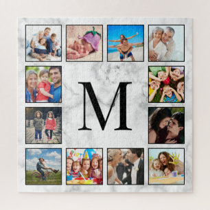 White Marble Stone Pattern Jigsaw Puzzle