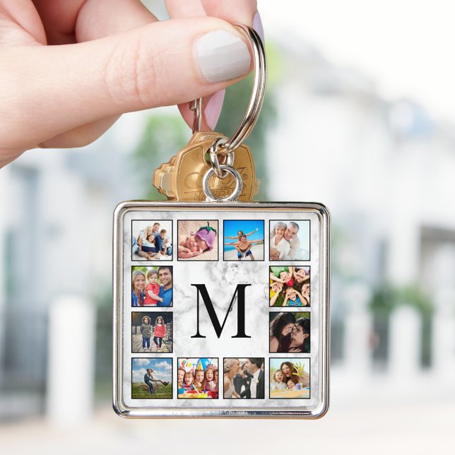 White Marble Stone Pattern Keychain (Creator Uploaded)