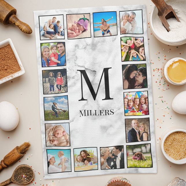 White Marble Stone Pattern Kitchen Towel (Creator Uploaded)