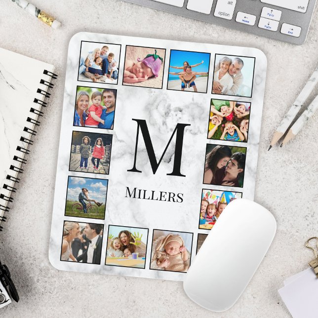 White Marble Stone Pattern Mouse Pad (Creator Uploaded)