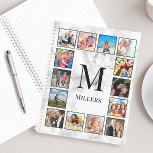 White Marble Stone Pattern Notebook