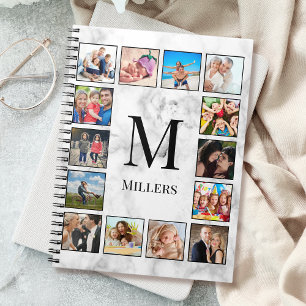 White Marble Stone Pattern Notebook