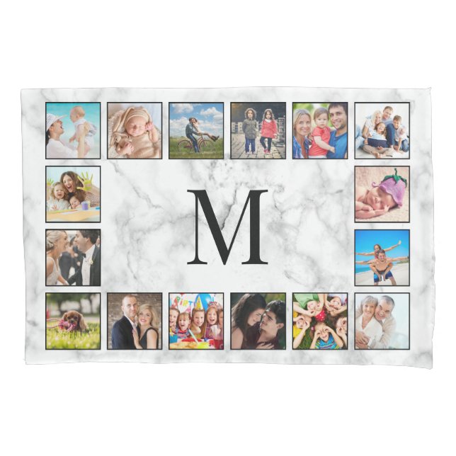 White Marble Stone Pattern Pillow Case (Front)