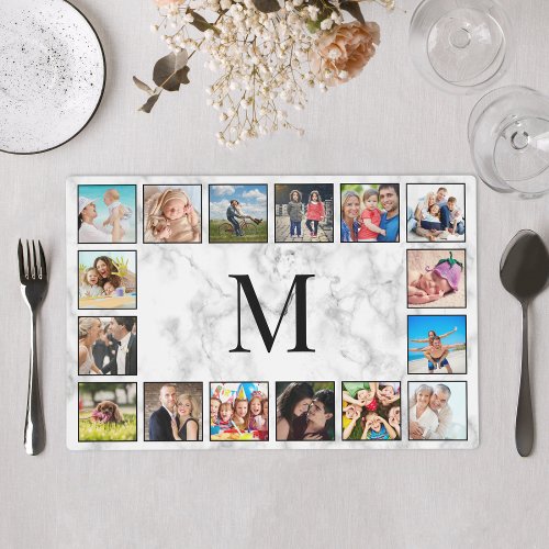 White Marble Stone Pattern Placemat