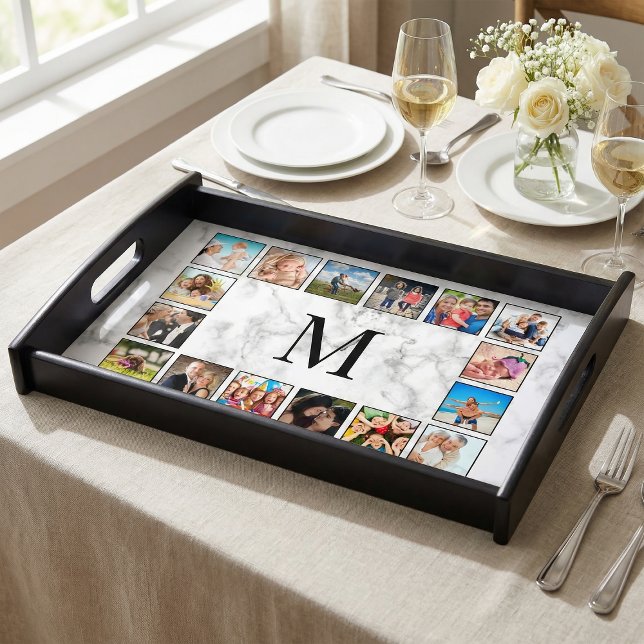 White Marble Stone Pattern Serving Tray (Creator Uploaded)