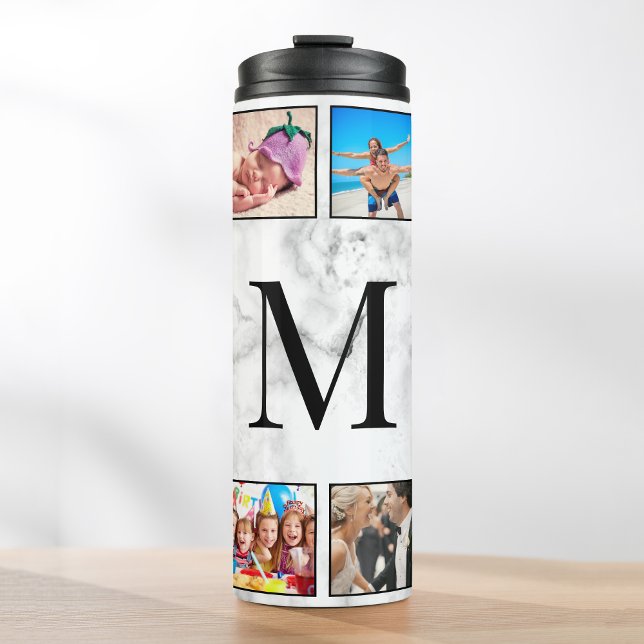 White Marble Stone Pattern Thermal Tumbler (Creator Uploaded)