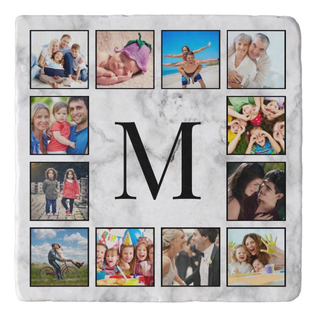 White Marble Stone Pattern Trivet (Front)