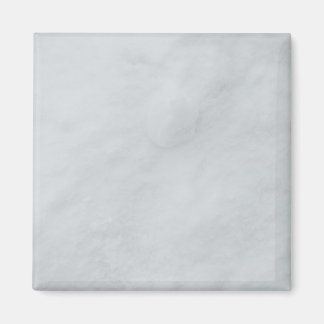 White marble Stone Square Magnet