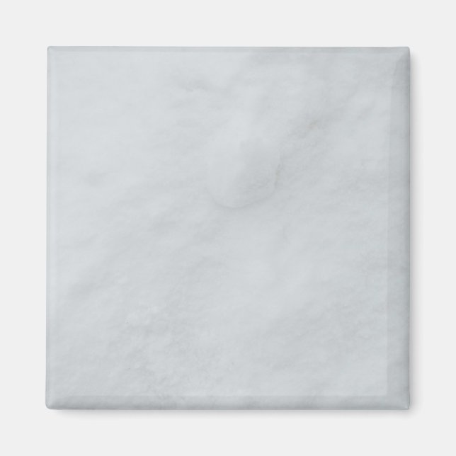 White marble Stone Square Magnet (Front)