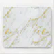 White Marble Stone With Glitter Mouse Pad | Zazzle