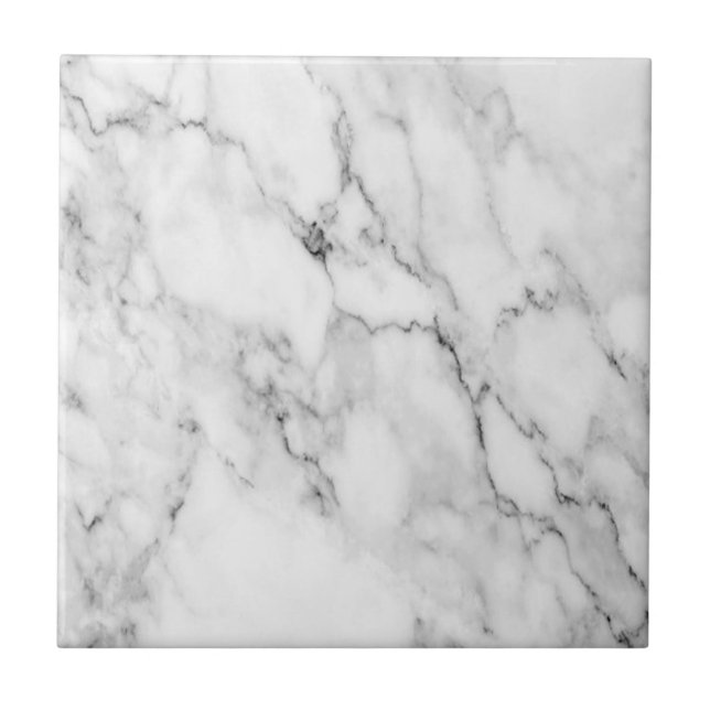 White Marble Style Ceramic Ceramic Tile (Front)