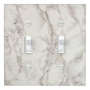White marble Style Light Switch Cover
