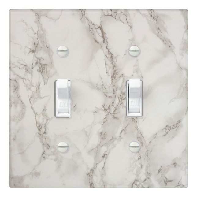 White marble Style Light Switch Cover (In Situ)