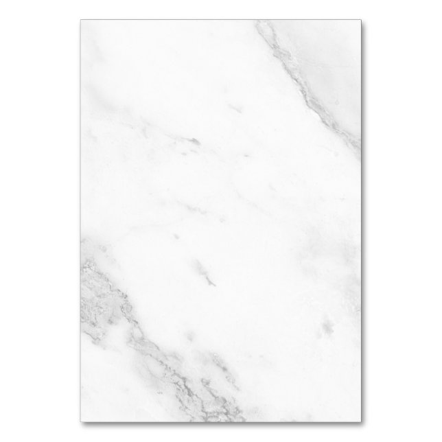 White Marble Table Number (Front)