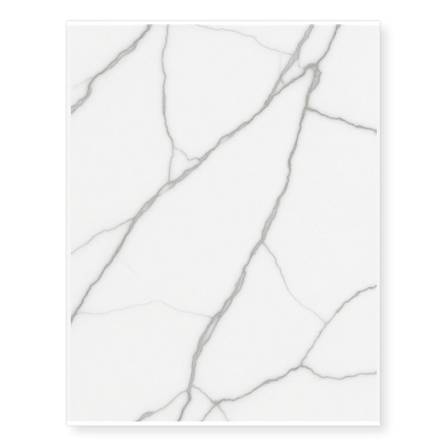White Marble Temporary Tattoos (Front)