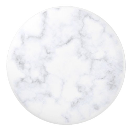 White Marble Texture Ceramic Knob