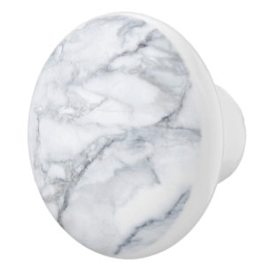 White Marble Texture Ceramic Knob