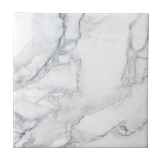 White marble texture ceramic tile (Front)