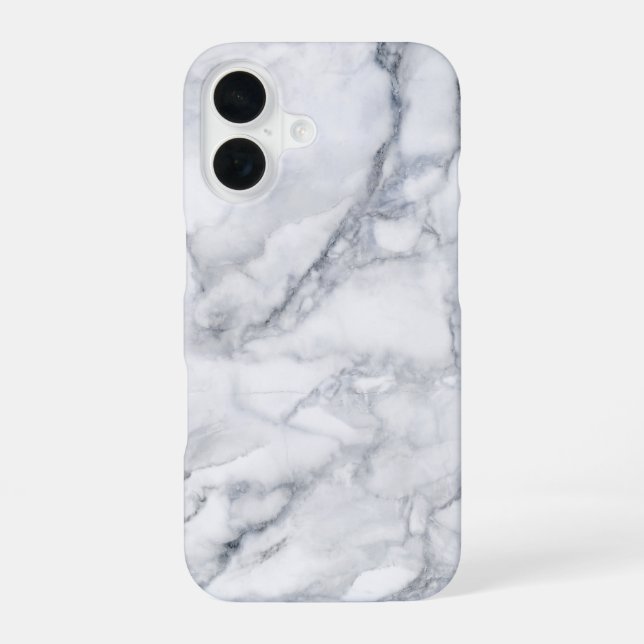 White Marble Texture iPhone Case (Back)