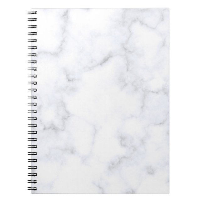 White Marble Texture Notebook (Front)