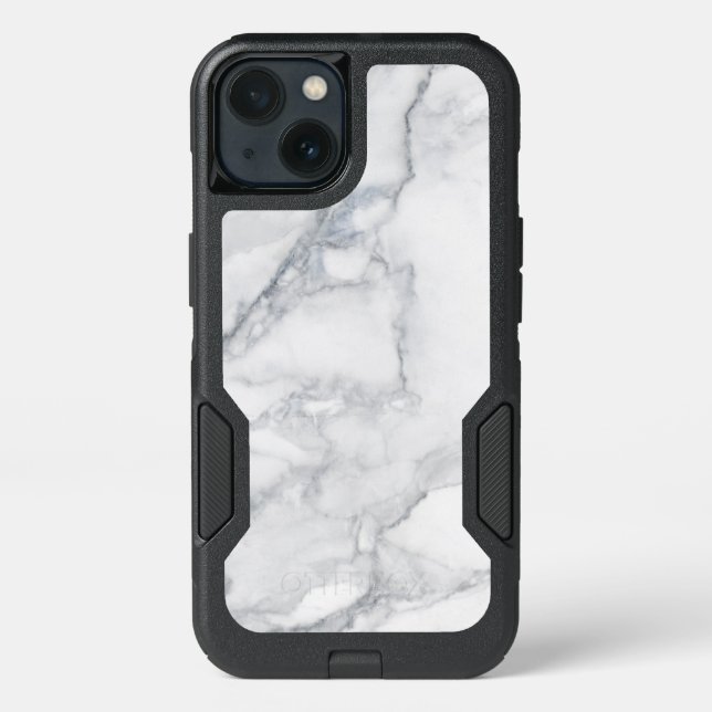 White marble texture otterbox iPhone case (Back)