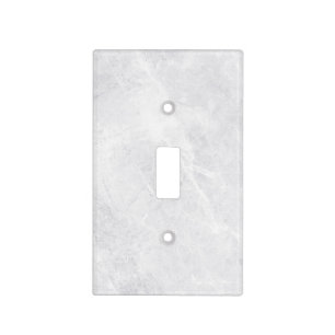 White Marble Texture Single Toggle Light Switch Cover