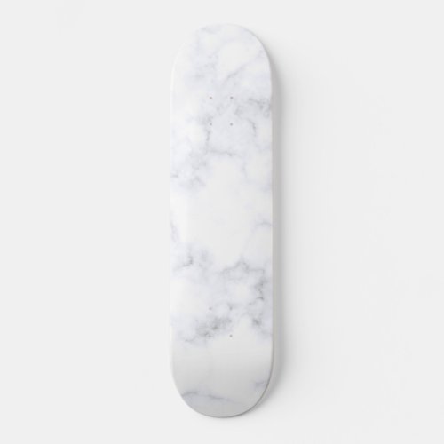 White Marble Texture Skateboard