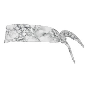 White Marble Tie Headband