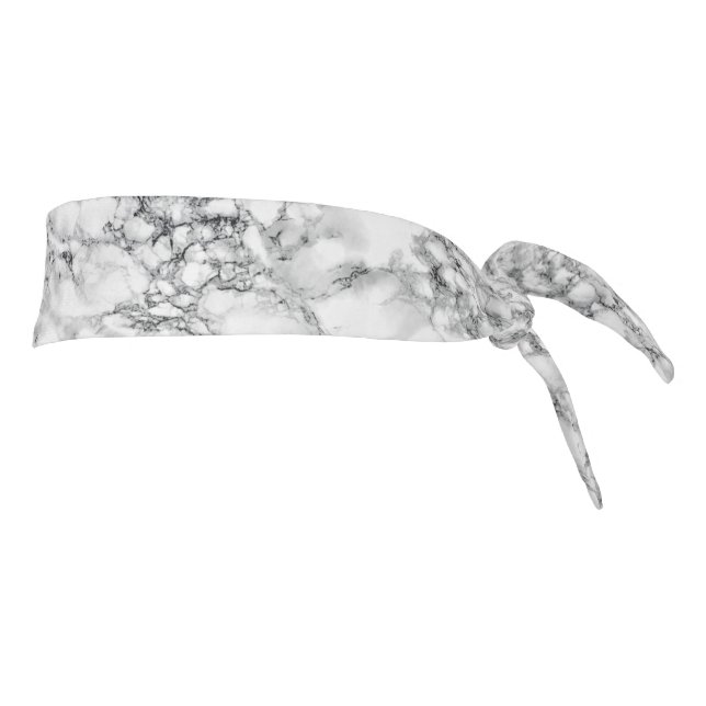 White Marble Tie Headband (Rotate 90)