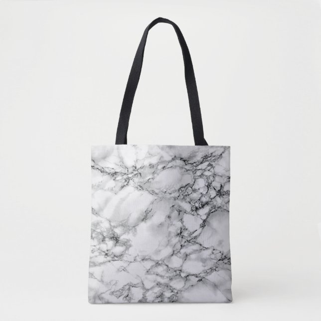 White Marble Tote Bag (Front)