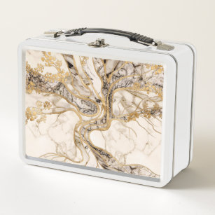 Grey Marble Personalized Lunch Box, Zazzle