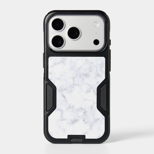 White Marble Trendy  Otterbox iPhone Case (Back)
