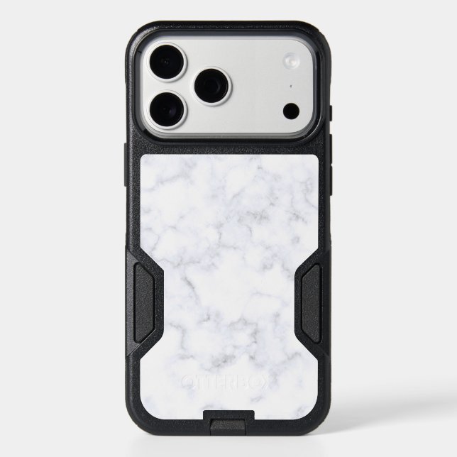 White Marble Trendy  Otterbox iPhone Case (Back)